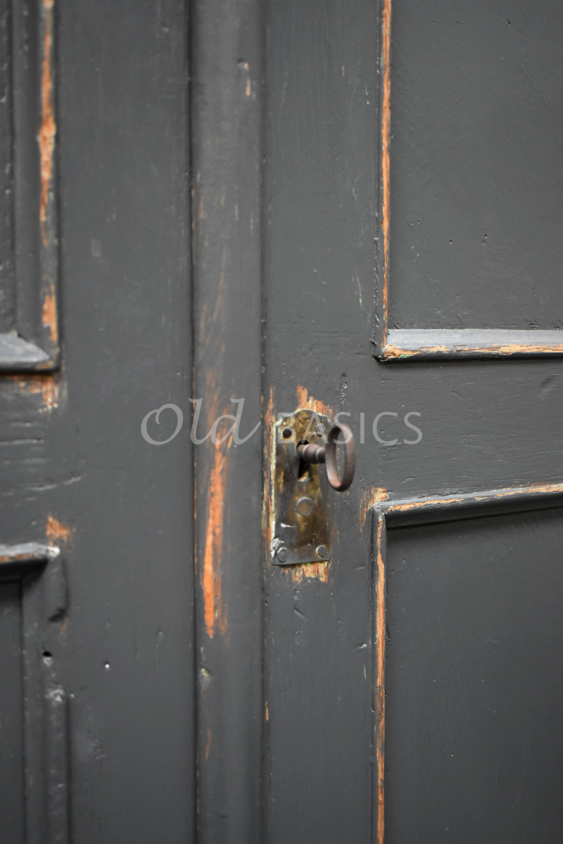 Detail van Ladenkast, grijs, materiaal hout